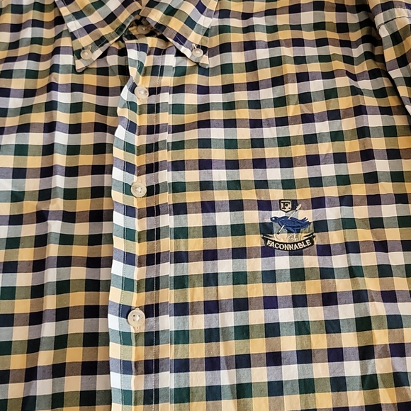 Falconable Button Down Sz L Sleeves Shortened - Picture 3 of 7